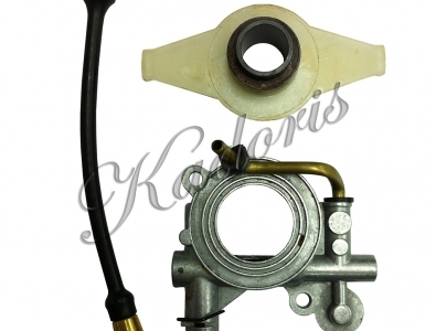 Oil pump assy w/worm gear Fuel line Oil filter